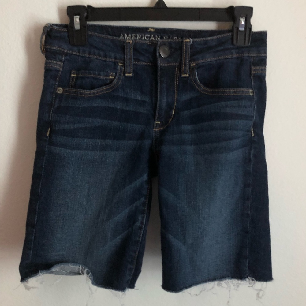 American Eagle Dark Wash Denim Bermuda Shorts 2